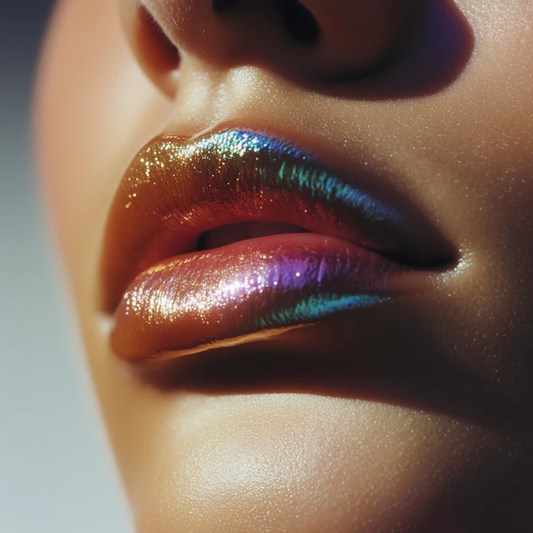 Glossy Iridescent Lips