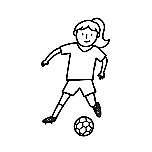 Soccer Girl Sketch