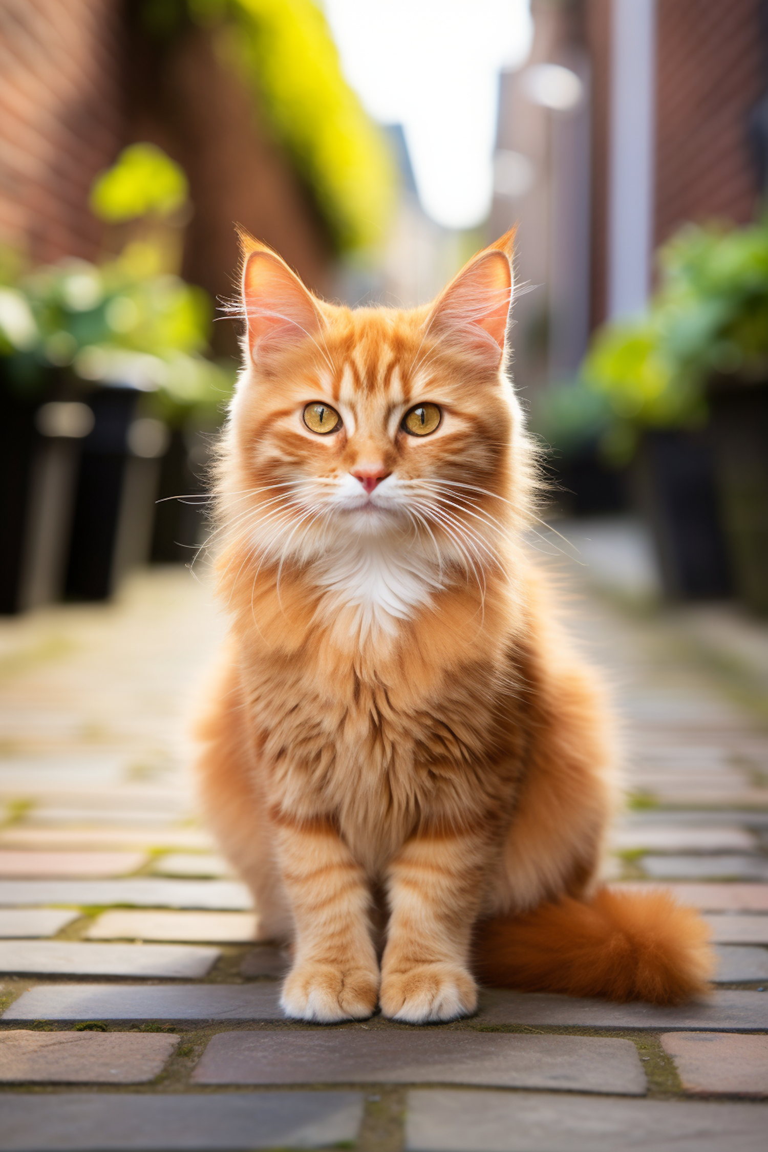 Majestic Ginger On Cobblestone