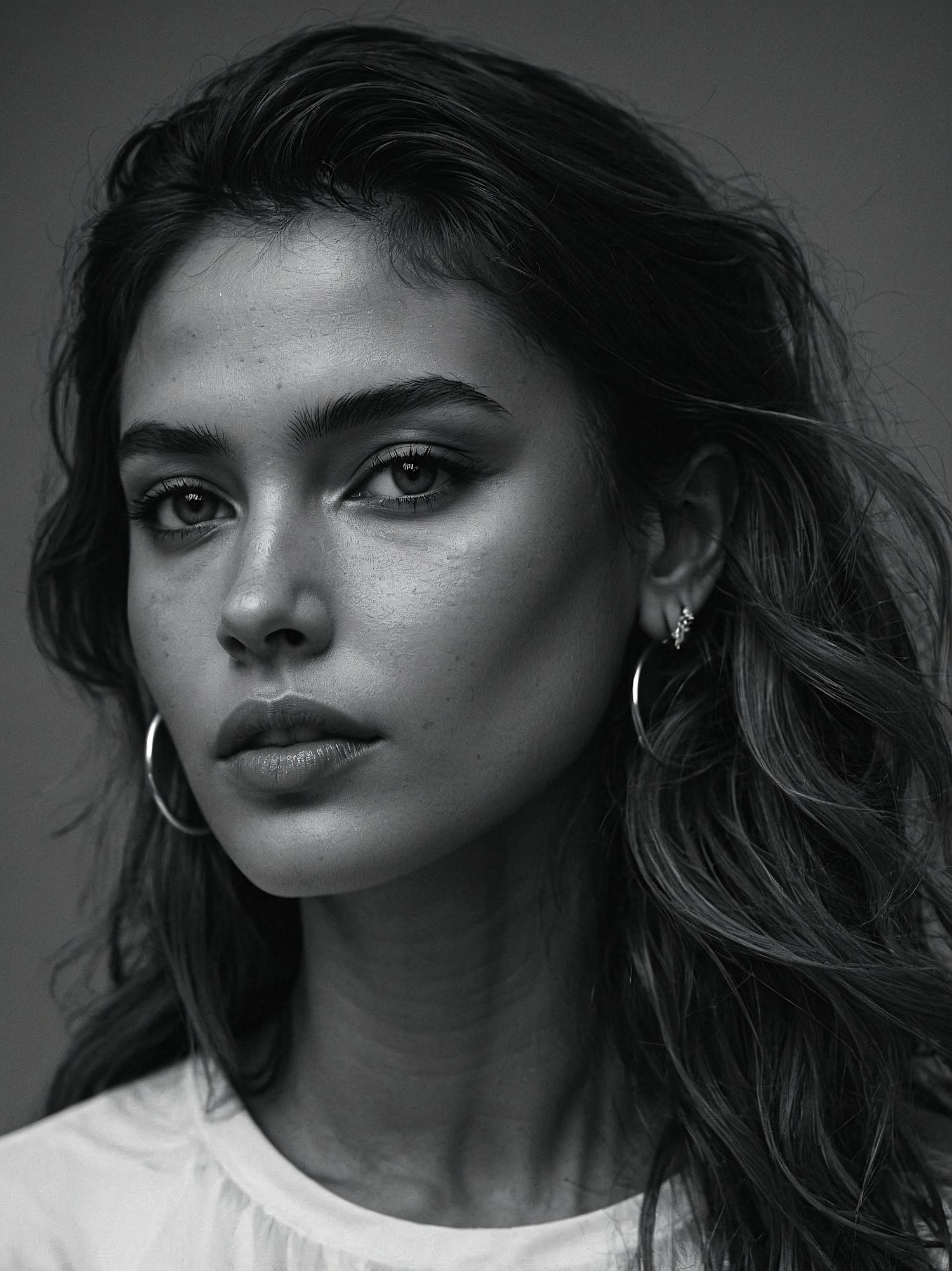 Black and White Portrait of a Woman