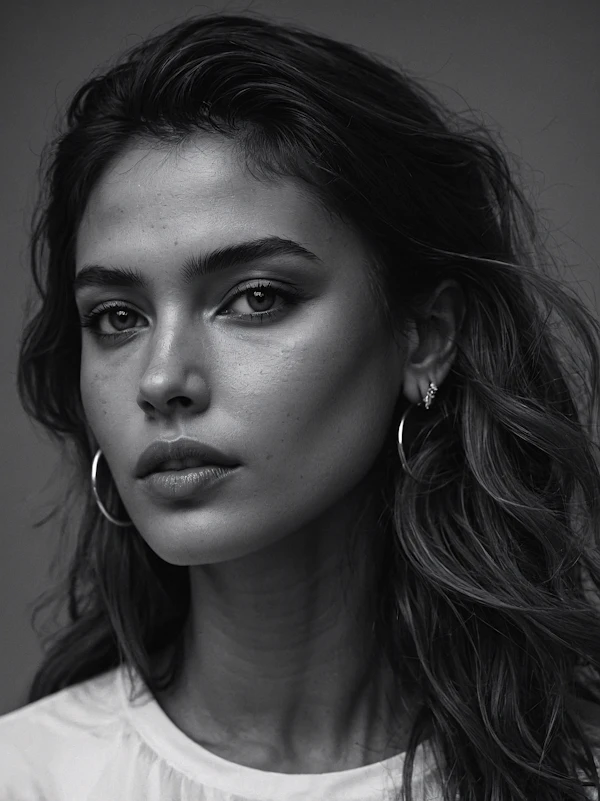 Black and White Portrait of a Woman
