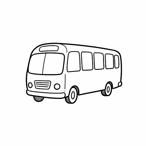 Classic Bus Drawing