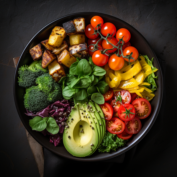 Avocado & Tofu Veggie Delight Bowl