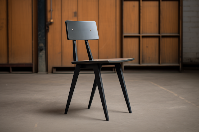 Matte Black Minimalist Designer Chair