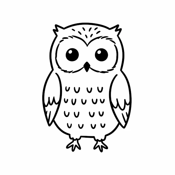 Cartoon Owl Drawing