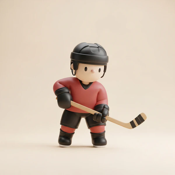 Cartoon Hockey Player