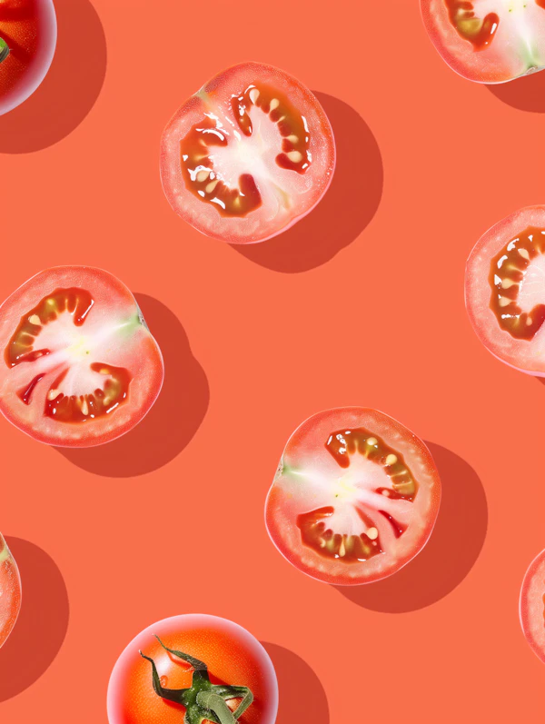 Tomatoes on Orange