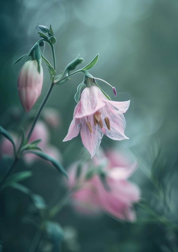 Serene Pink Bell-Shaped Flowers