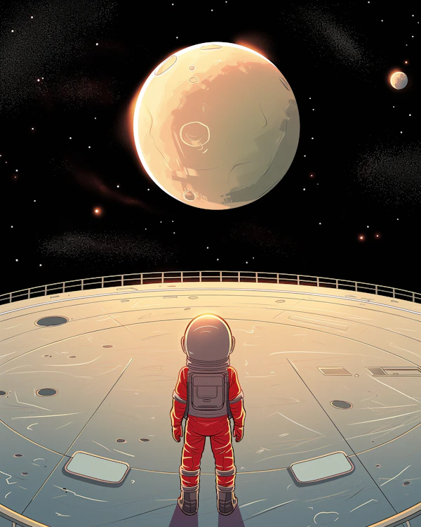 Astronaut on Platform