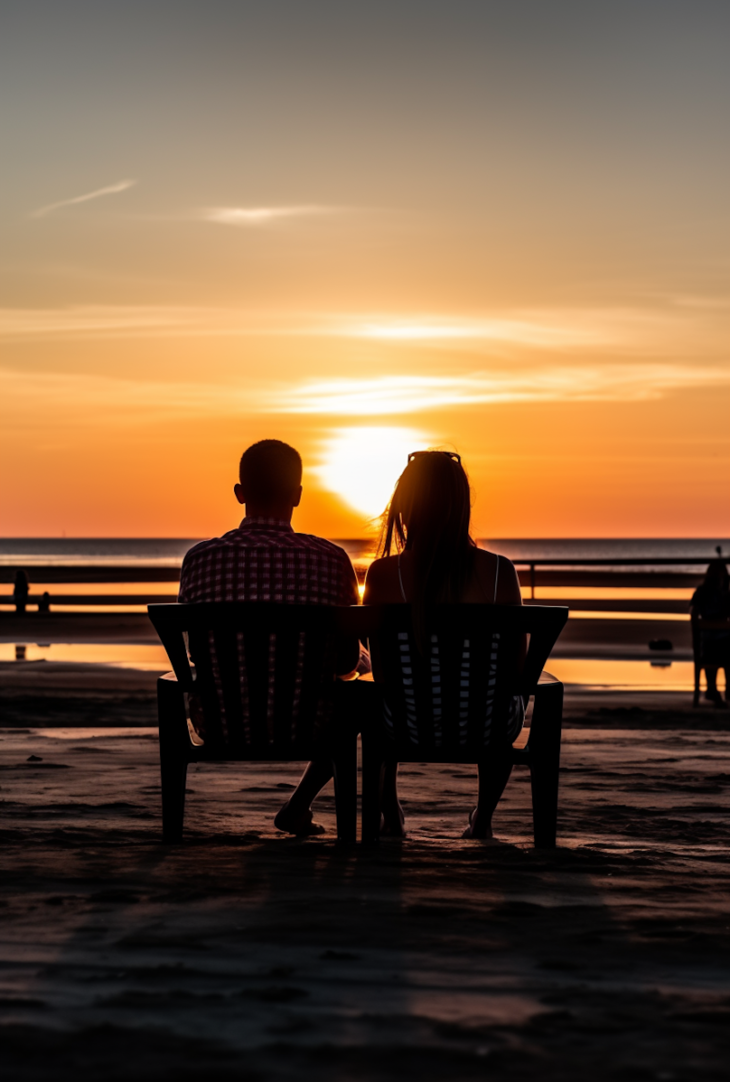 Tranquil Companionship at Sunset