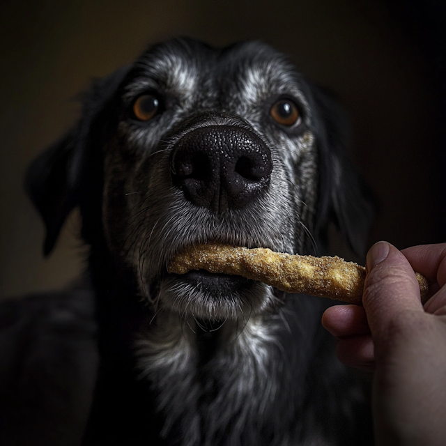 Dog with Treat