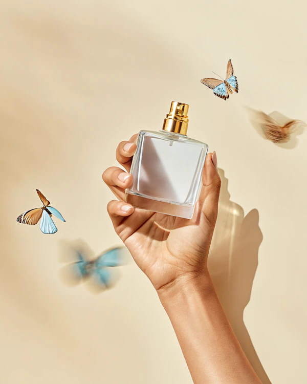 Elegant Perfume with Butterflies