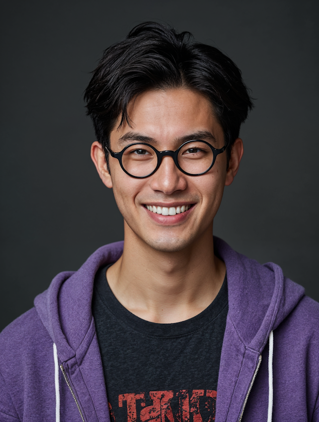 Portrait of a Young Man in Glasses