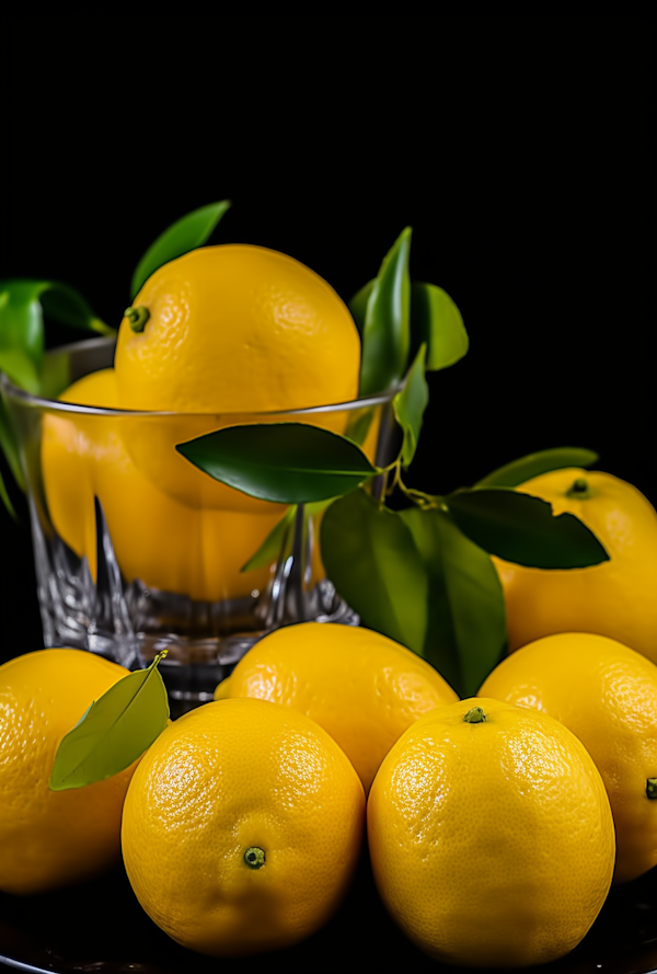 Vibrant Citrus Medley: Fresh Lemons in Bowl