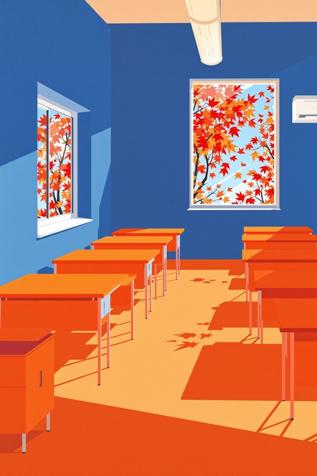Autumn Classroom Scene