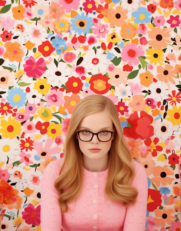 Floral Harmony with Spectacled Gaze