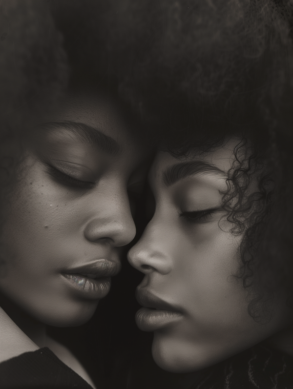 Intimate Monochrome Portrait of two women