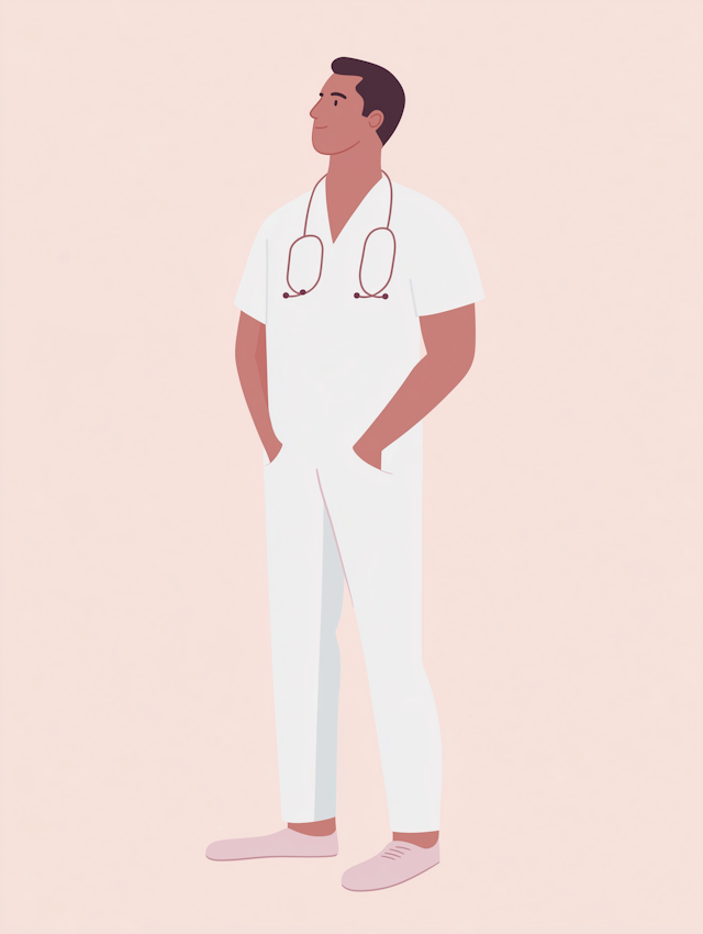 Confident Healthcare Professional Illustration