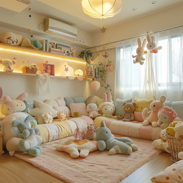 Cozy Room with Plush Toys