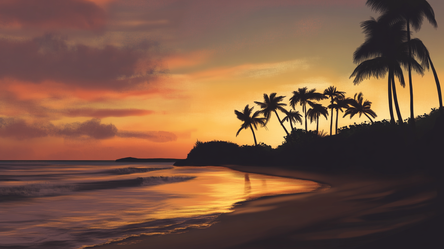 Serene Beach Sunset