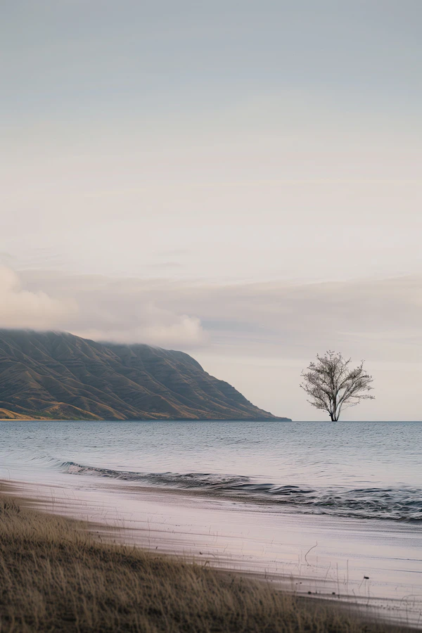 Serene Landscape with a Solitary Tree