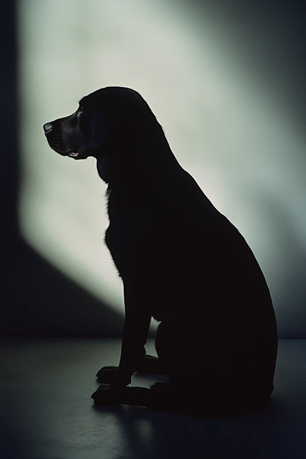 Silhouette of a Labrador Retriever