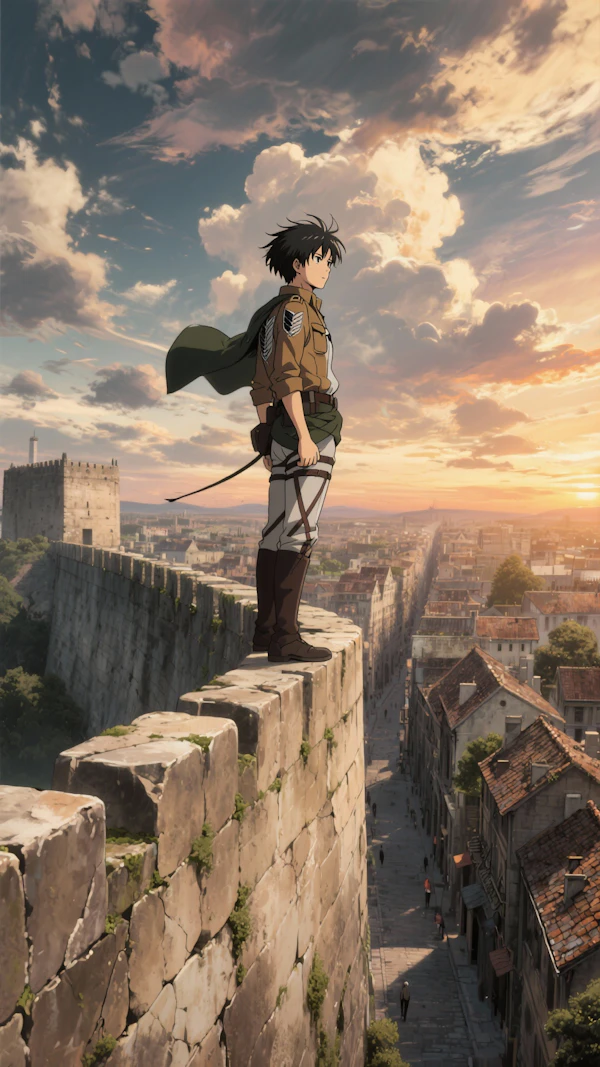 Sunset Overlook Scene