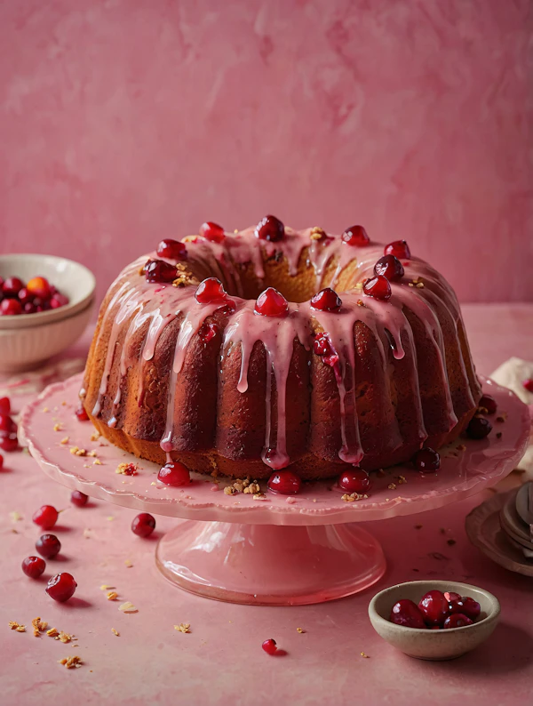 Pink Bundt Cake Display