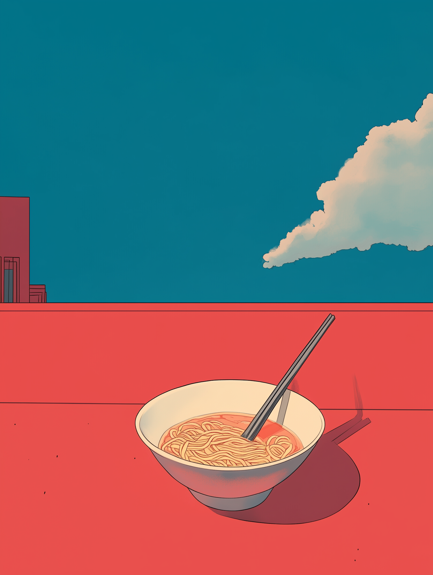 Minimalist Noodle Bowl Art