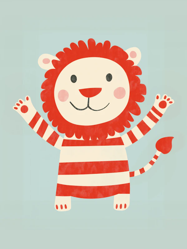 Cartoon Lion Illustration