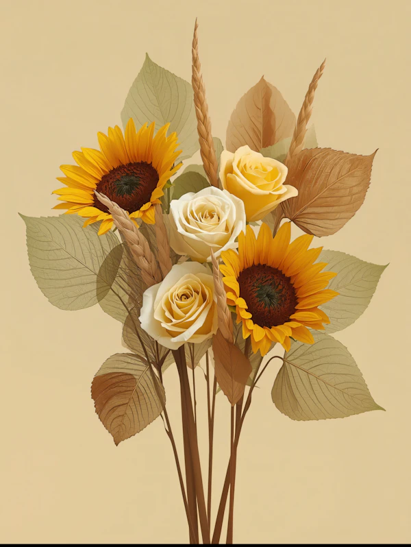 Sunflower Rose Bouquet