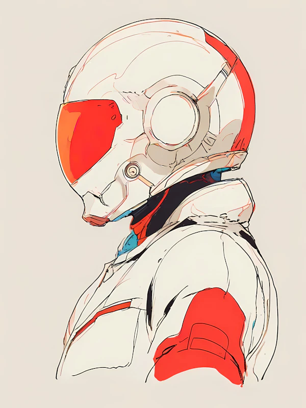 Futuristic Astronaut Illustration