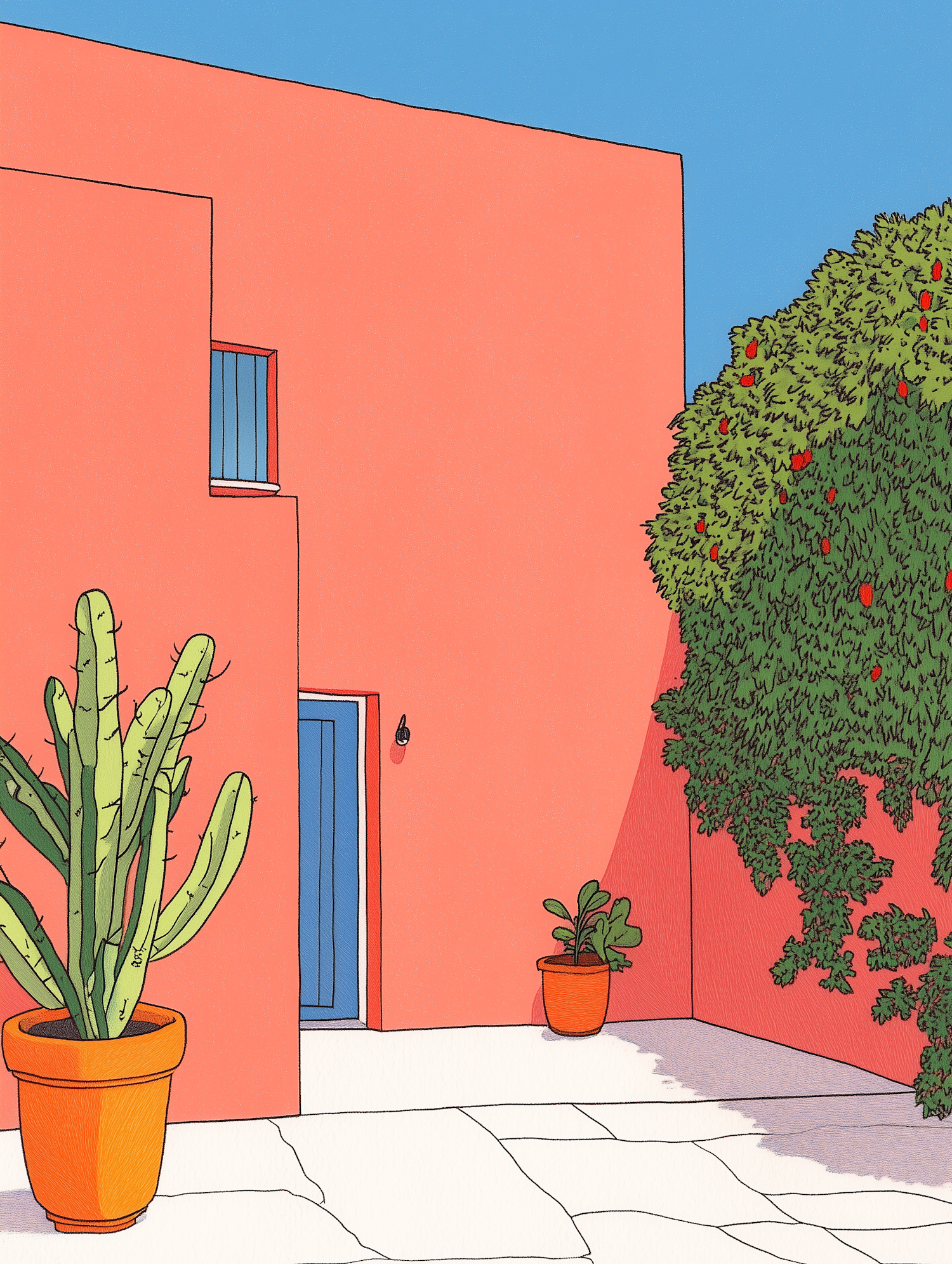 Vibrant Courtyard Scene