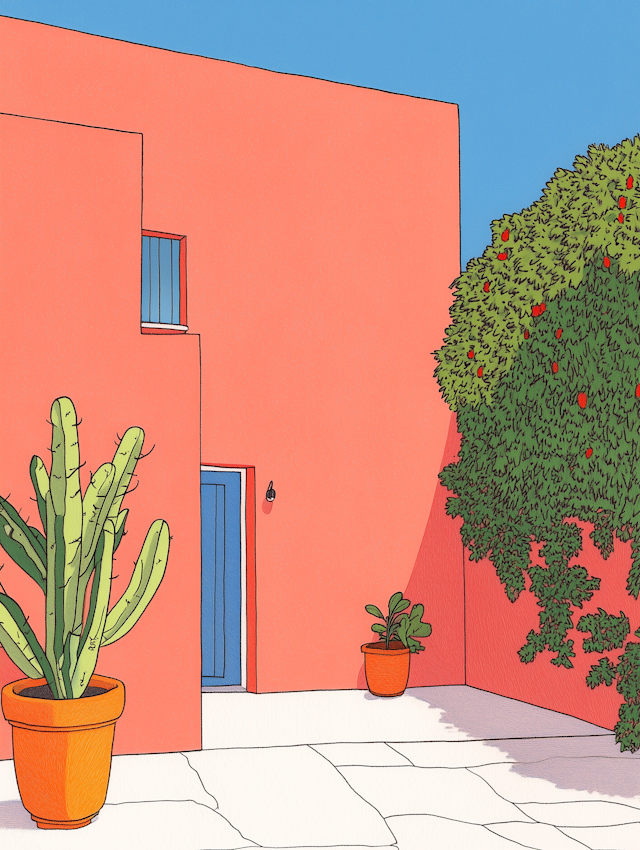 Vibrant Courtyard Scene