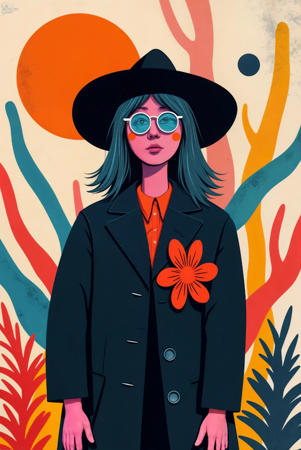 Stylized Portrait with Pop-Art Influence