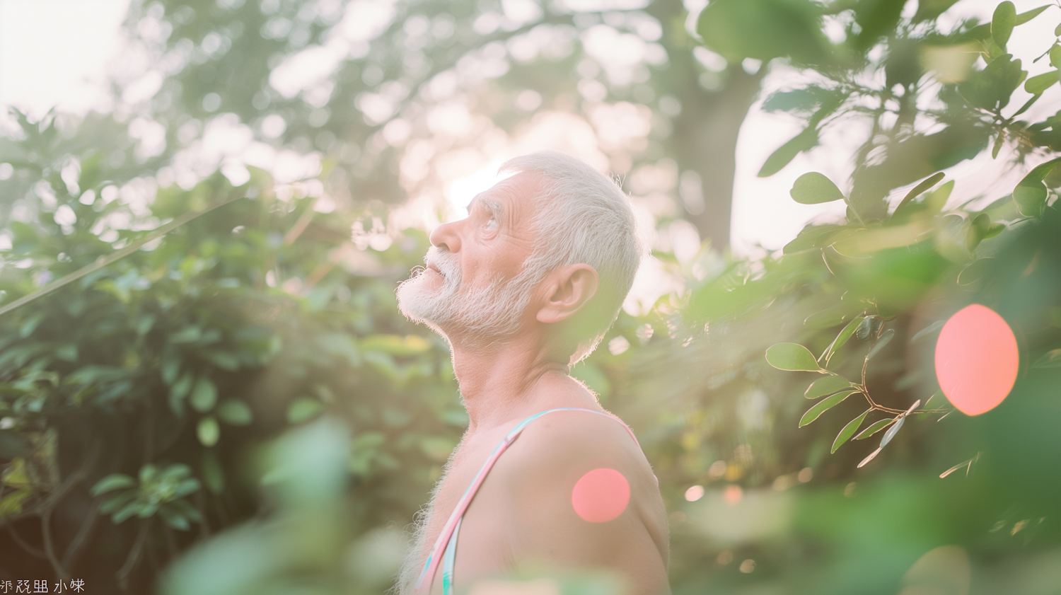 Contemplative Elderly Man in Nature