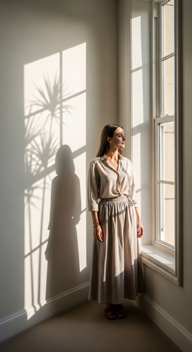 Elegant Woman by Window