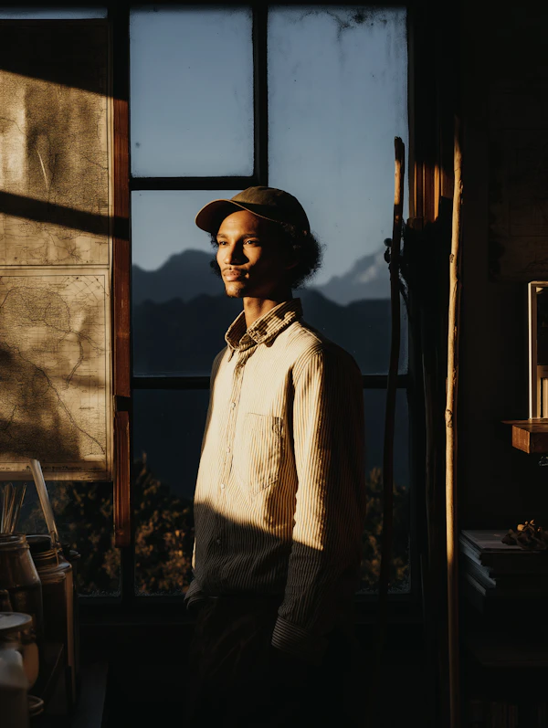 Man by the Golden Window