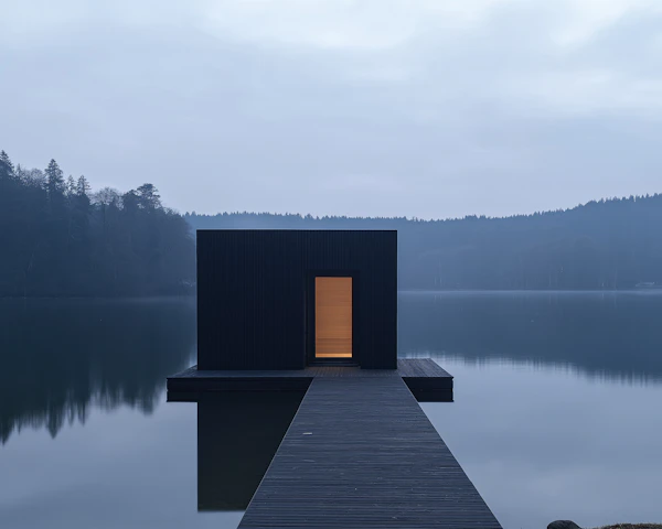 Minimalist Lake Cabin