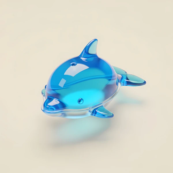 Translucent Dolphin Figurine