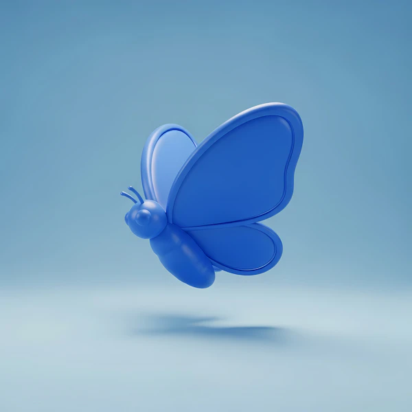 Blue Butterfly Render