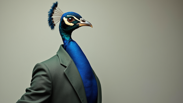 Stylish Peacock-Human Hybrid