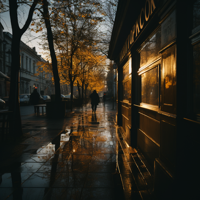 Golden Solitude at Dusk