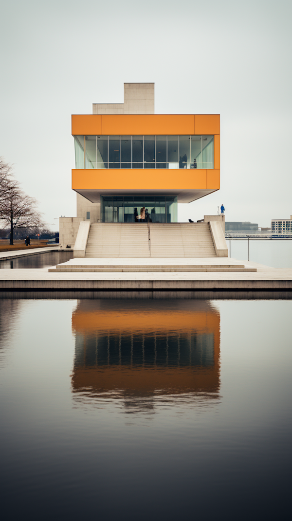 Reflective Modernity: The Orange Cantilever