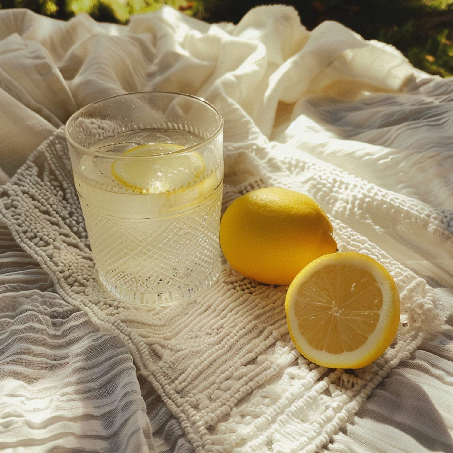 Serene Lemon Water Scene