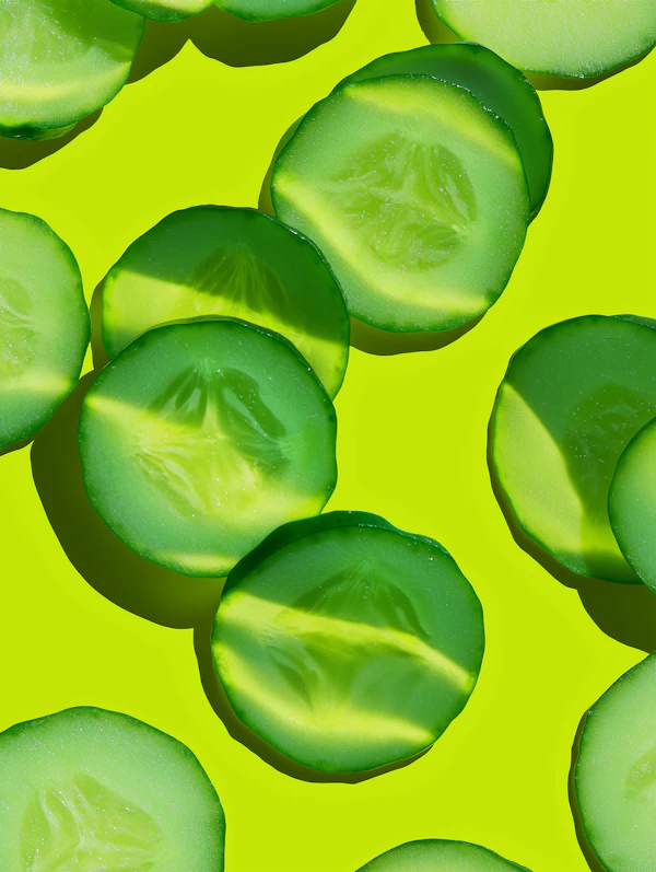 Cucumber Slices Display