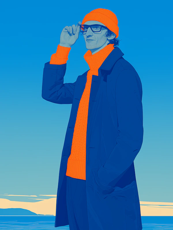 Man in Orange Beanie