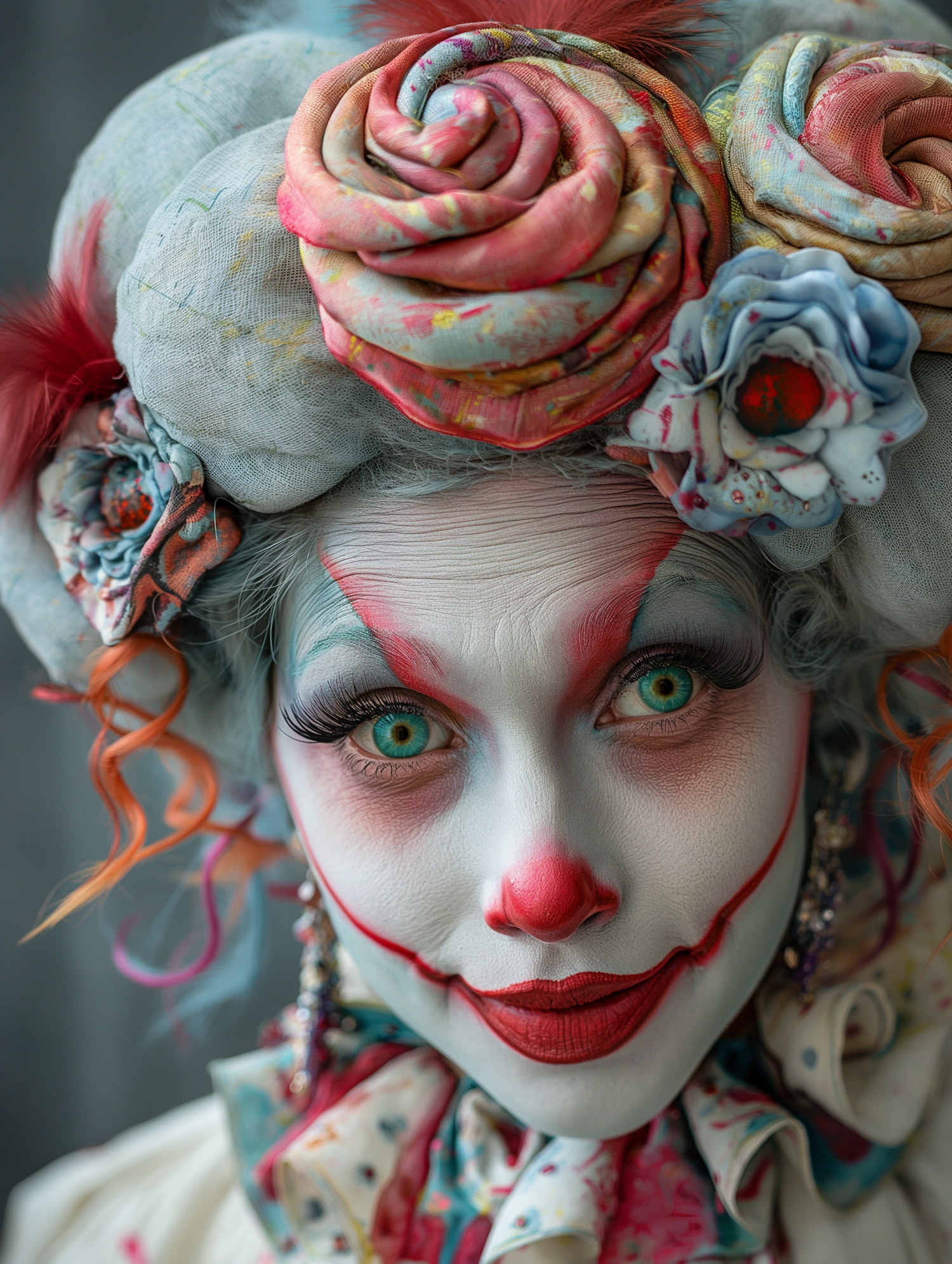 Clown Portrait with Vibrant Makeup