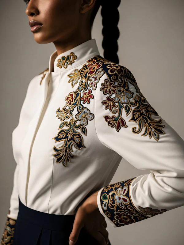 Embroidered Blouse Close-Up