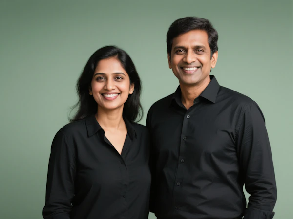 Smiling Couple Portrait